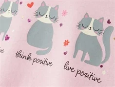 Name It t-shirt sweet dreams med katte - lyserød kattebluse